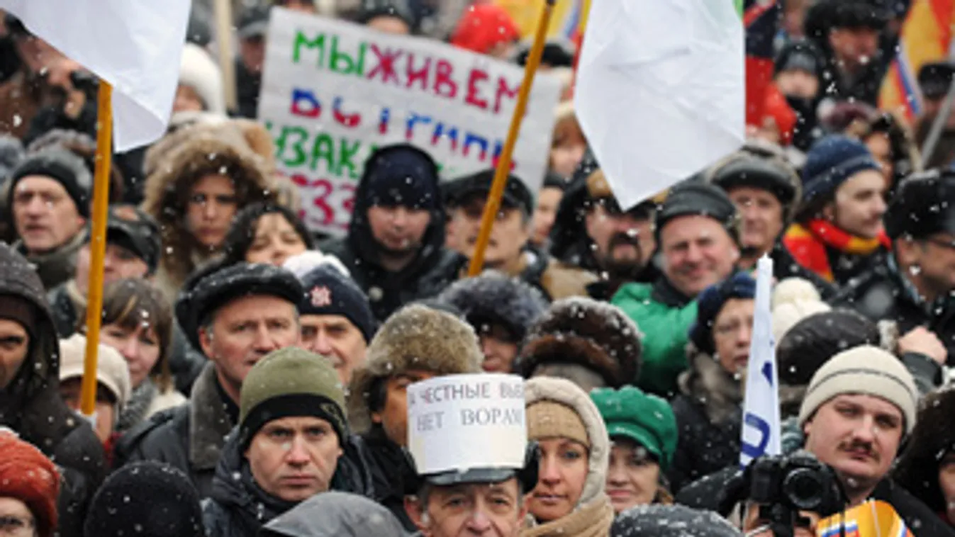 Moszkva, Oroszország, elnökválasztás, tüntetések