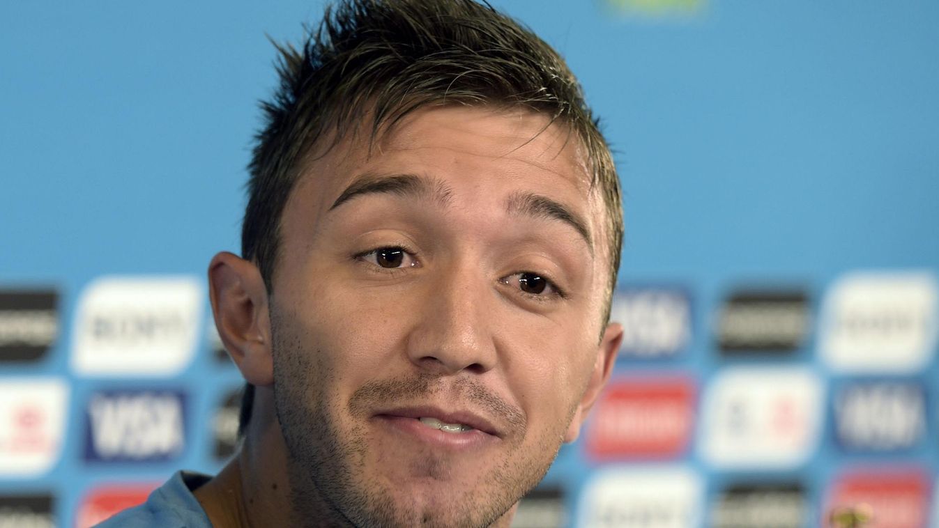 Uruguay's goalkeeper Fernando Muslera looks on during a press conference at Castelao Stadium in Fortaleza on June 13, 2014, on the eve of their 2014 FIFA World Cup Group D football match Uruguay vs Costa Rica. AFP PHOTO/ DANIEL GARCIA 