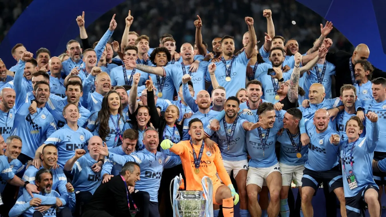 Manchester City wins 2023 UEFA Champions League title 2023,2023 UEFA Champions League,Football,Istanbul,Manchester Cit Horizontal 