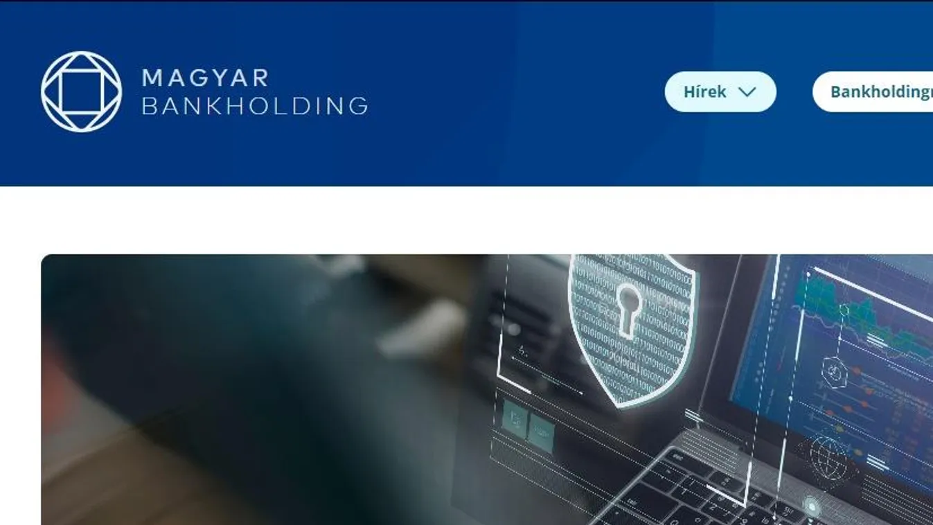 A Magyar Bankholding internetes portáljának egyik oldala 