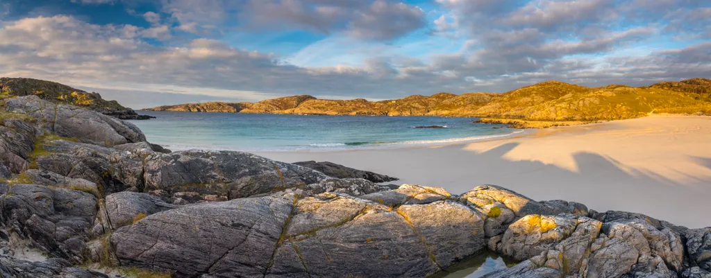 Achmelvich Beach strand Skócia 