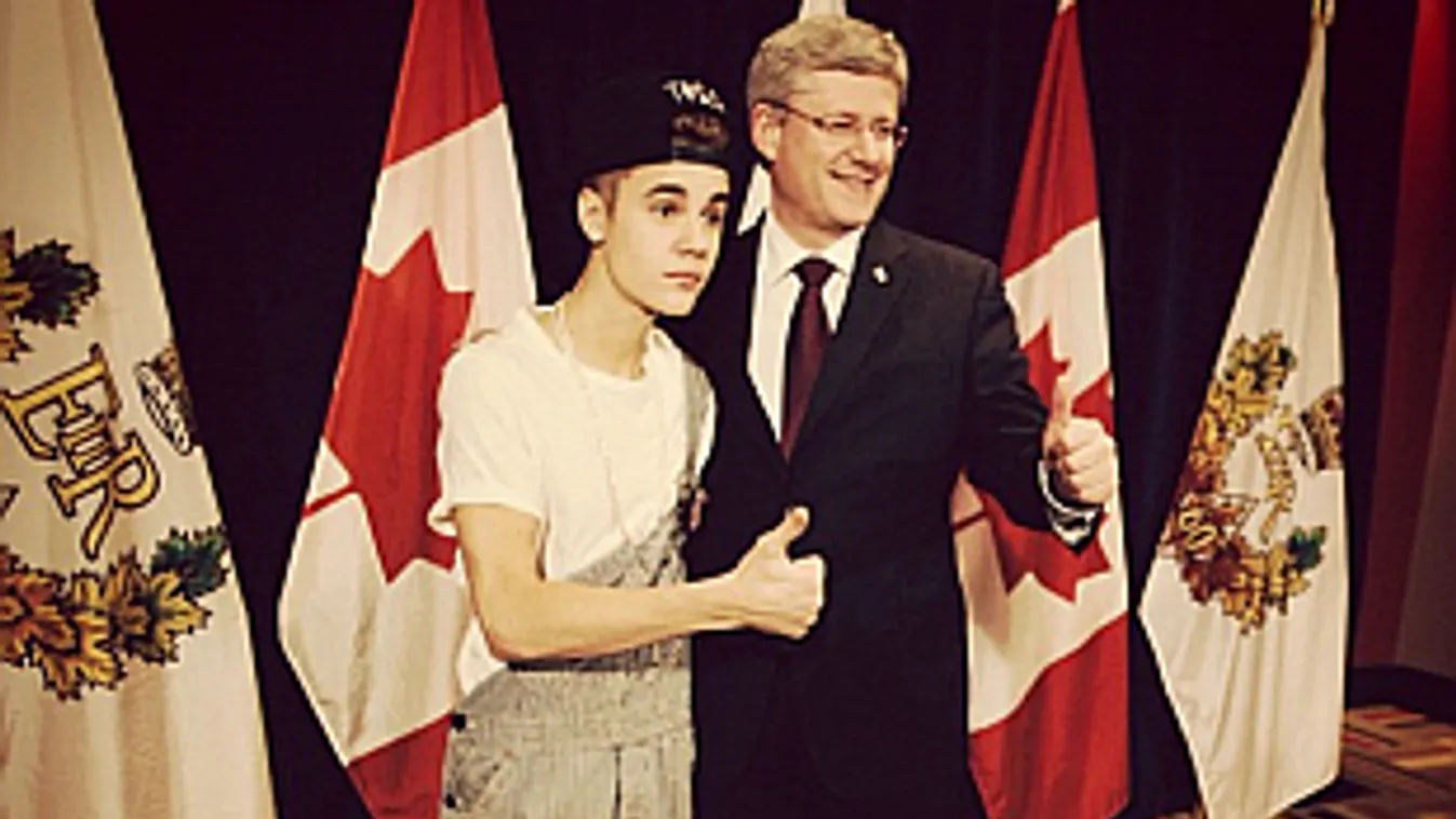 Justin Bieber és Stephen Harper, Kanada miniszterelnöke