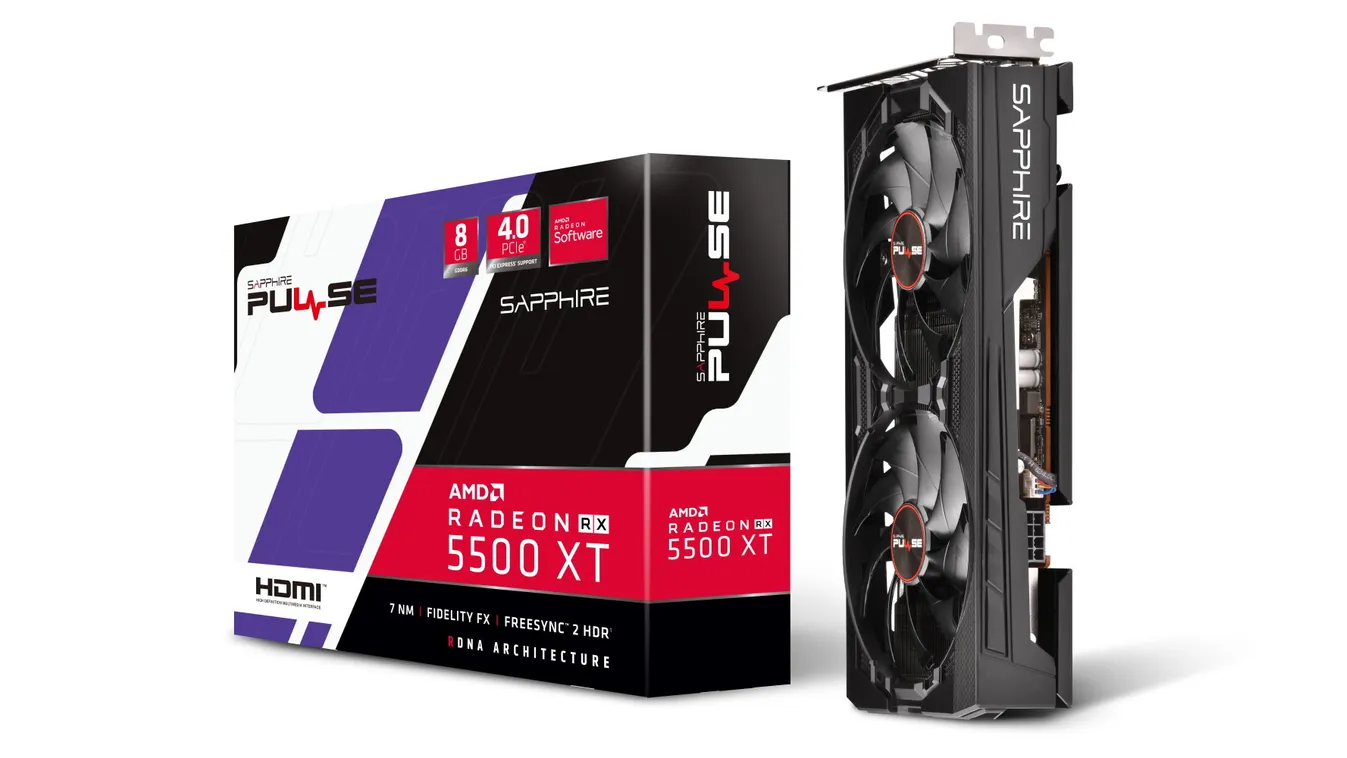 amd radeon rx 5500 sapphire videokártya grafikus kártya 