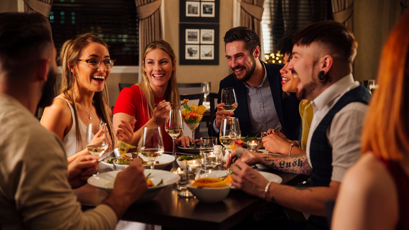 Friends Enjoying A Meal friends togetherness bonding talking socialising social gathering hanging out gathering celebration occasion after work weekend activity evening dinner dining starter meal fine dining restaurant eating food and drink alcoholic drin