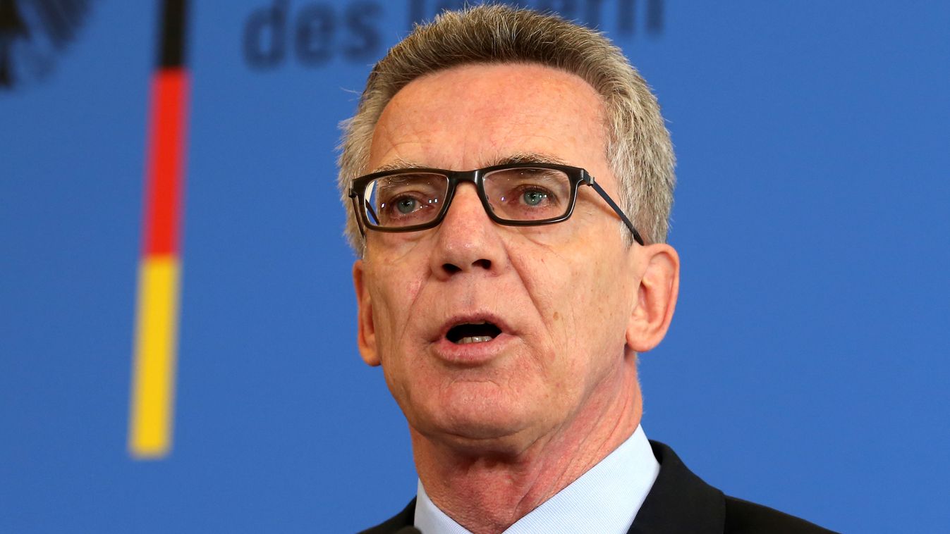 Thomas de Maiziere German Interior Minister Thomas de Maiziere (CDU) presents measures for increased security in Germany, in Berlin, Germany, 11 August 2016. 
PHOTO: WOLFGANG KUMM/DPA 