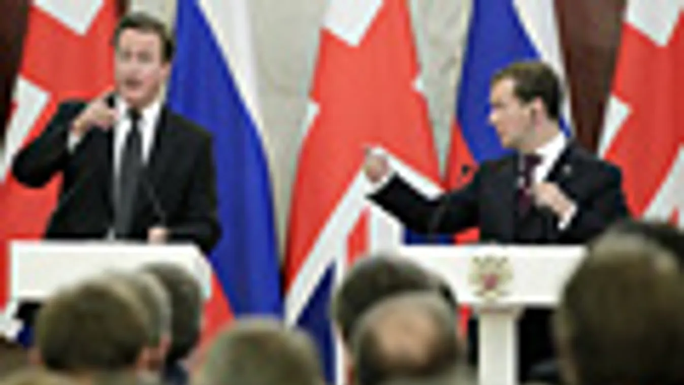 David Cameron brit miniszterelnök moszkvai látogatása, Dimitry Medvedev miniszterelnökkel