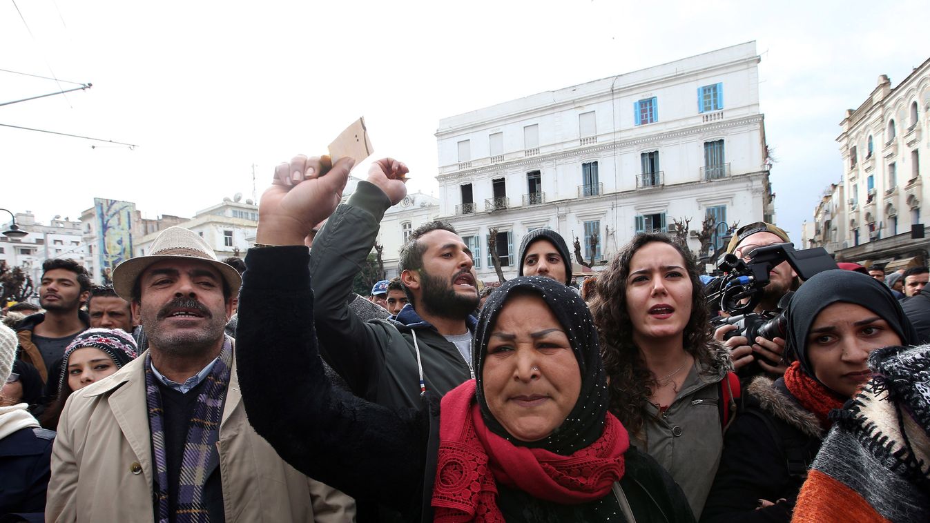 Tunézia, tüntetés 