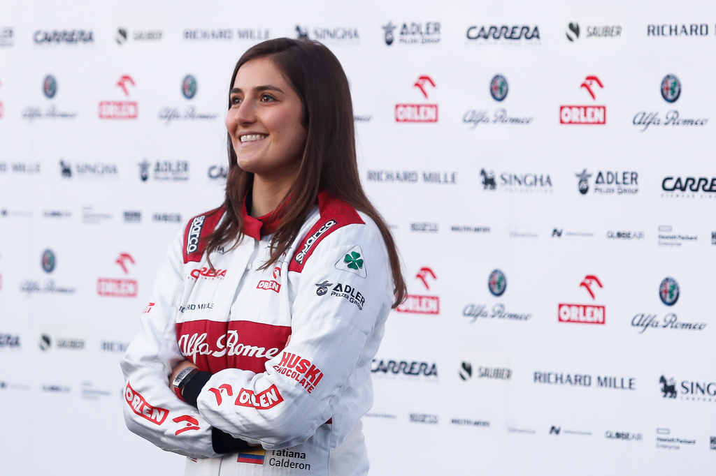 Forma-1, Barcelona, teszt, 1. nap, Tatiana Calderon, Alfa Romeo 