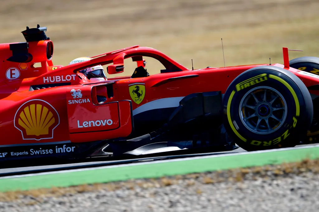 A Forma-1-es Német Nagydíj pénteki napja, Sebastian Vettel, Scuderia Ferrari 