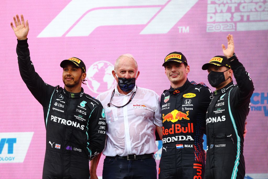 Forma-1, Stájer Nagydíj, Hamilton, Verstappen, Bottas, Mercedes, Red Bull, Helmut Marko 