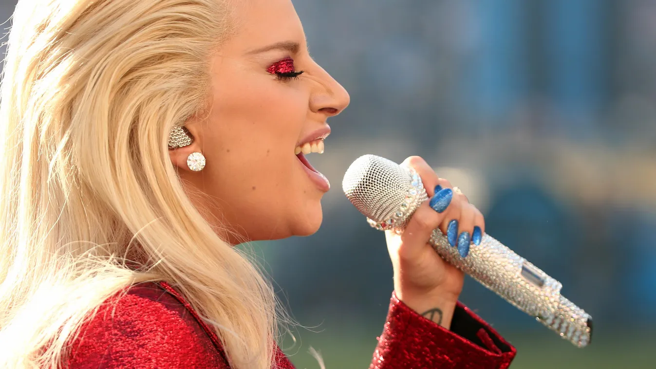 Lady Gaga Sings The National Anthem At Super Bowl 50 GettyImageRank3 People HORIZONTAL American Football - Sport SINGING USA STADIUM California One Person Santa Clara County - California Photography NATIONAL ANTHEM Arts Culture and Entertainment PORTRAIT 
