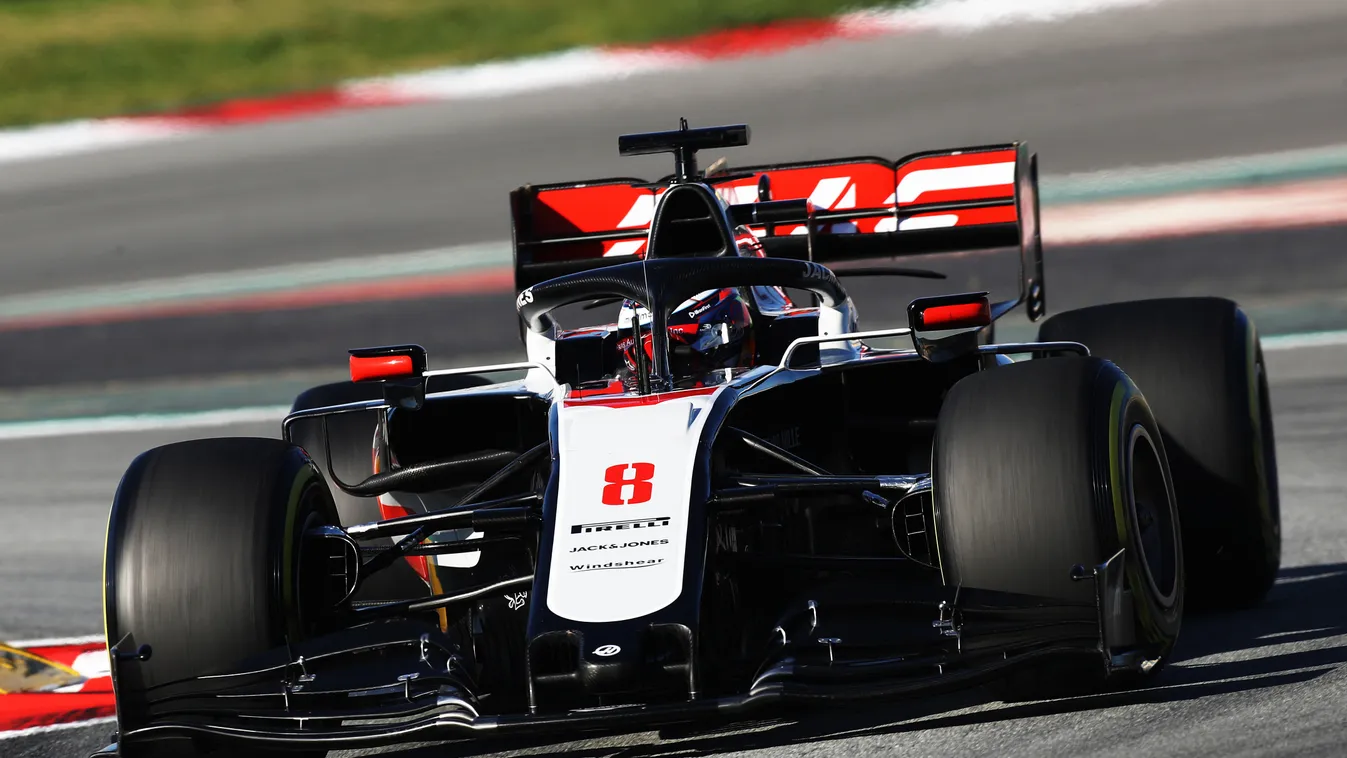 Forma-1, Romain Grosjean, Haas, Barcelona teszt 6. nap 