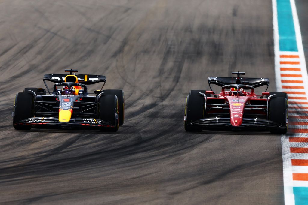 Forma-1, Miami Nagydíj, Max Verstappen, Red Bull, Charles Leclerc, Ferrari 