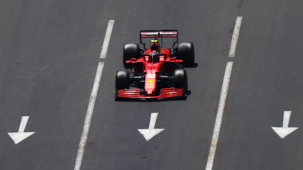 Forma-1, Carlos Sainz, Ferrari, Azeri Nagydíj 2021, szombat 