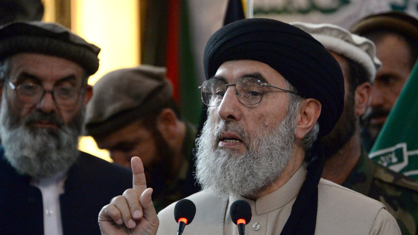 Horizontal Afghan warlord and ex-prime minister Gulbuddin Hekmatyar gestures as he speaks at a rally in Jalalabad, the capital of Nangarhar province, on April 30, 2017.


Hekmatyar has returned to public life after more than 20 years in exile, calling on 