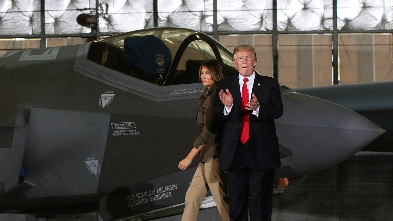 GettyImageRank2 POLITICS GOVERNMENT JOINT BASE ANDREWS, MD - SEPTEMBER 15: U.S. President Donald Trump and first lady Melania Trump leave as they walk in front of an F-35 fighter jet after he spoke to Air Force personnel during an event September 15, 2017