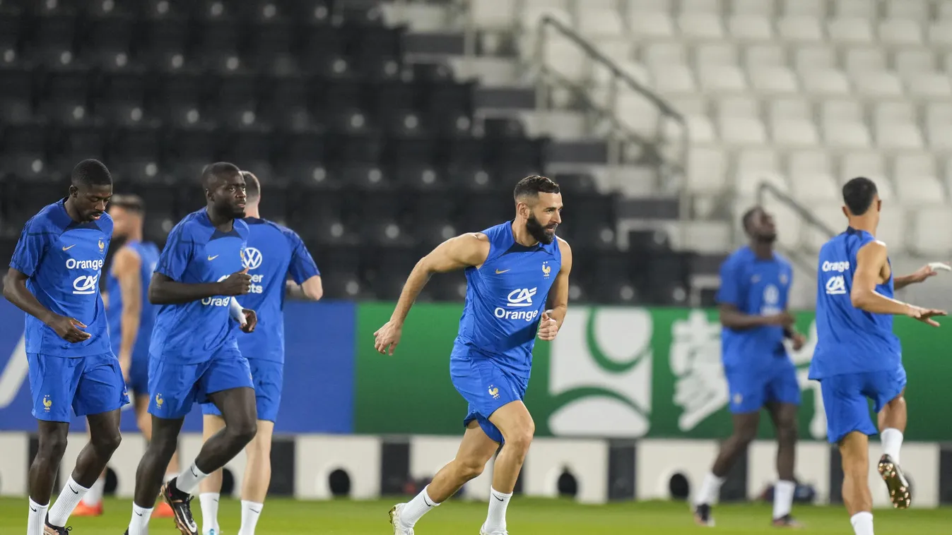 French Team Football - FIFA World Cup 2022, Training session NurPhoto FIFA WOrld Cup 2022 Training Session France France National Team National Team Qatar22 Qatar2022 worldcup22 worldcup2022 worldcup Qatar Katar International soccer Sports Soccer Professi