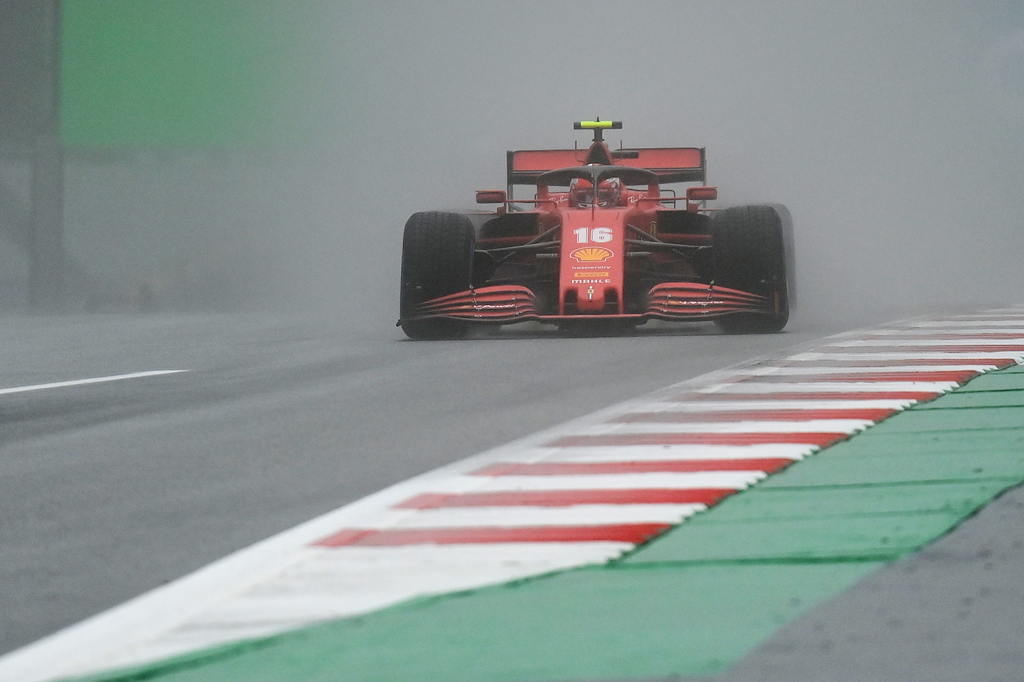 Forma-1, Charles Leclerc, Ferrari, Stájer Nagydíj, eső 
