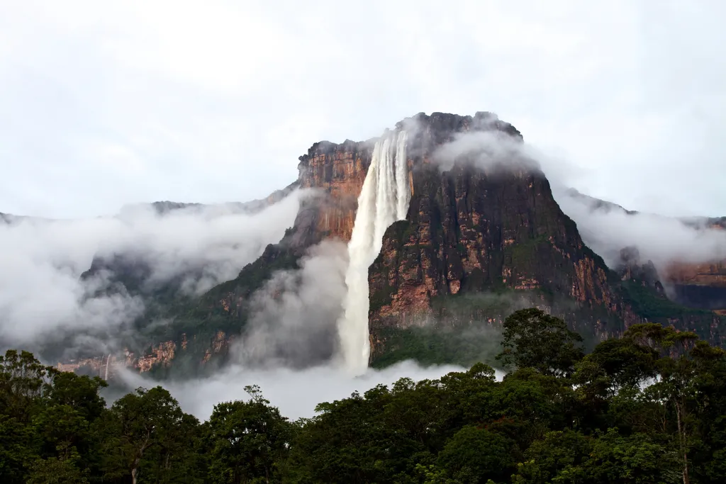 Angel Falls, Angel-vízesés, világ legmagasabb vízesése, Canaima nemzeti park, dél-amerika, Venezuela 