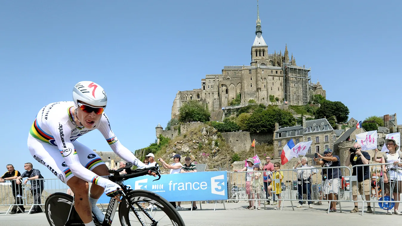 Tony Martin német kerékpáros, Omega Pharma - Quick Step versenyző, Mont-Saint-Michel