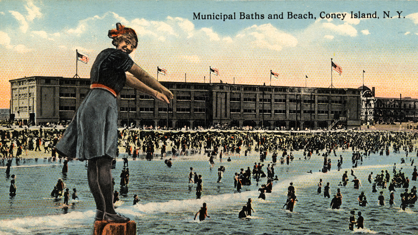 beach Coney Island New York USA 1912 