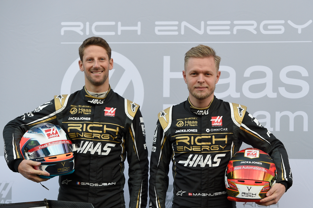 Forma-1, teszt, Barcelona, Haas VF-19, Kevin Magnussen, Romain Grosjean 