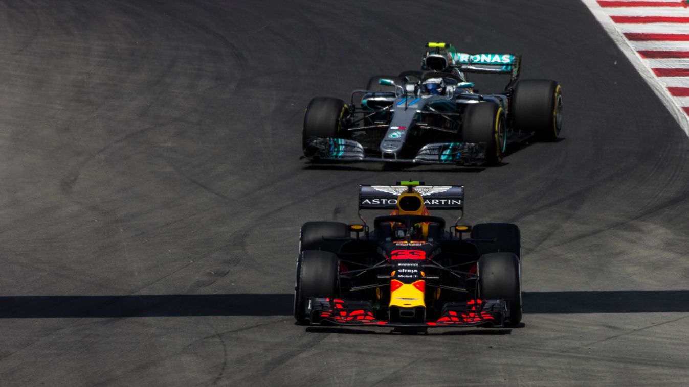 A Forma-1-es Spanyol Nagydíj péntek napja, Valtteri Bottas, Mercedes-AMG Petronas, Max Verstappen, Red Bull Racing 