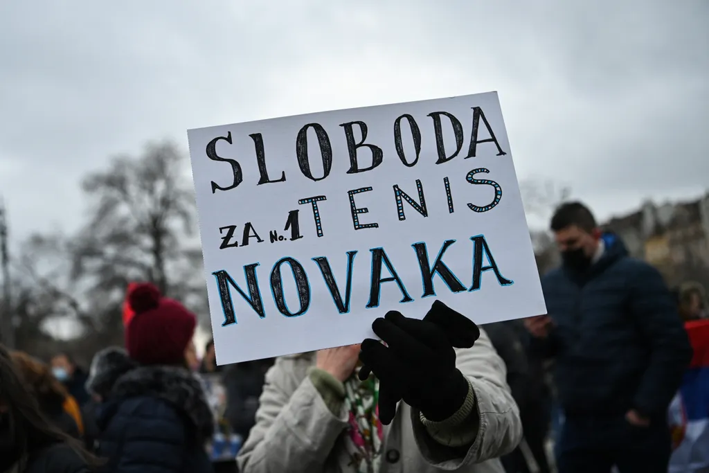 Djokovic, Tüntetés 
