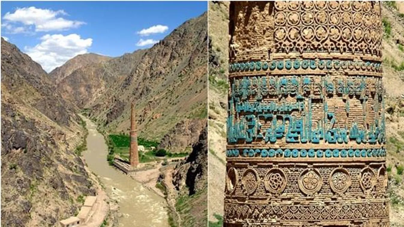 Afganisztán, áradás, minaret 
