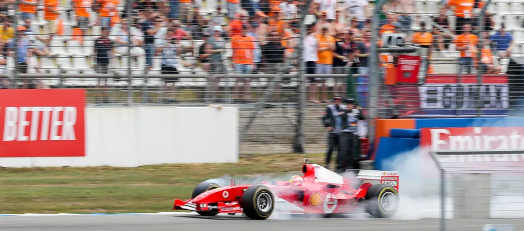 Forma-1, Mick Schumacher, Scuderia Ferrari, Német Nagydíj, Ferrari F2004, elfékezés 