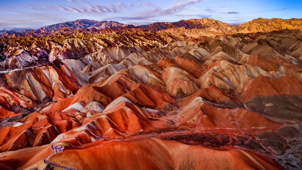 Zjangye Danxia hegy, kína, színes 
 CHINA-GANSU-ZHANGYE-DANXIA LANDFORM (CN) ce Horizontal 