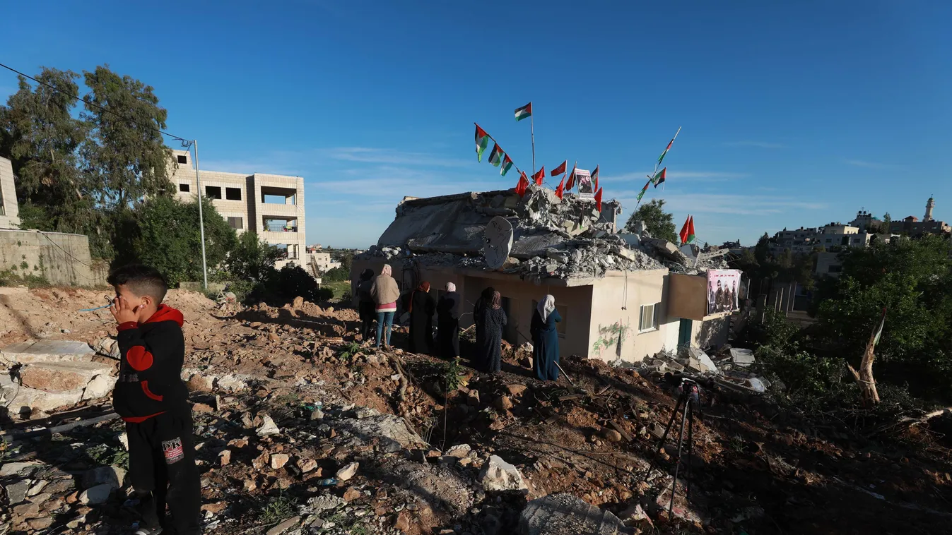 palesztin merénylő lerombolás ház Ciszjordánia 