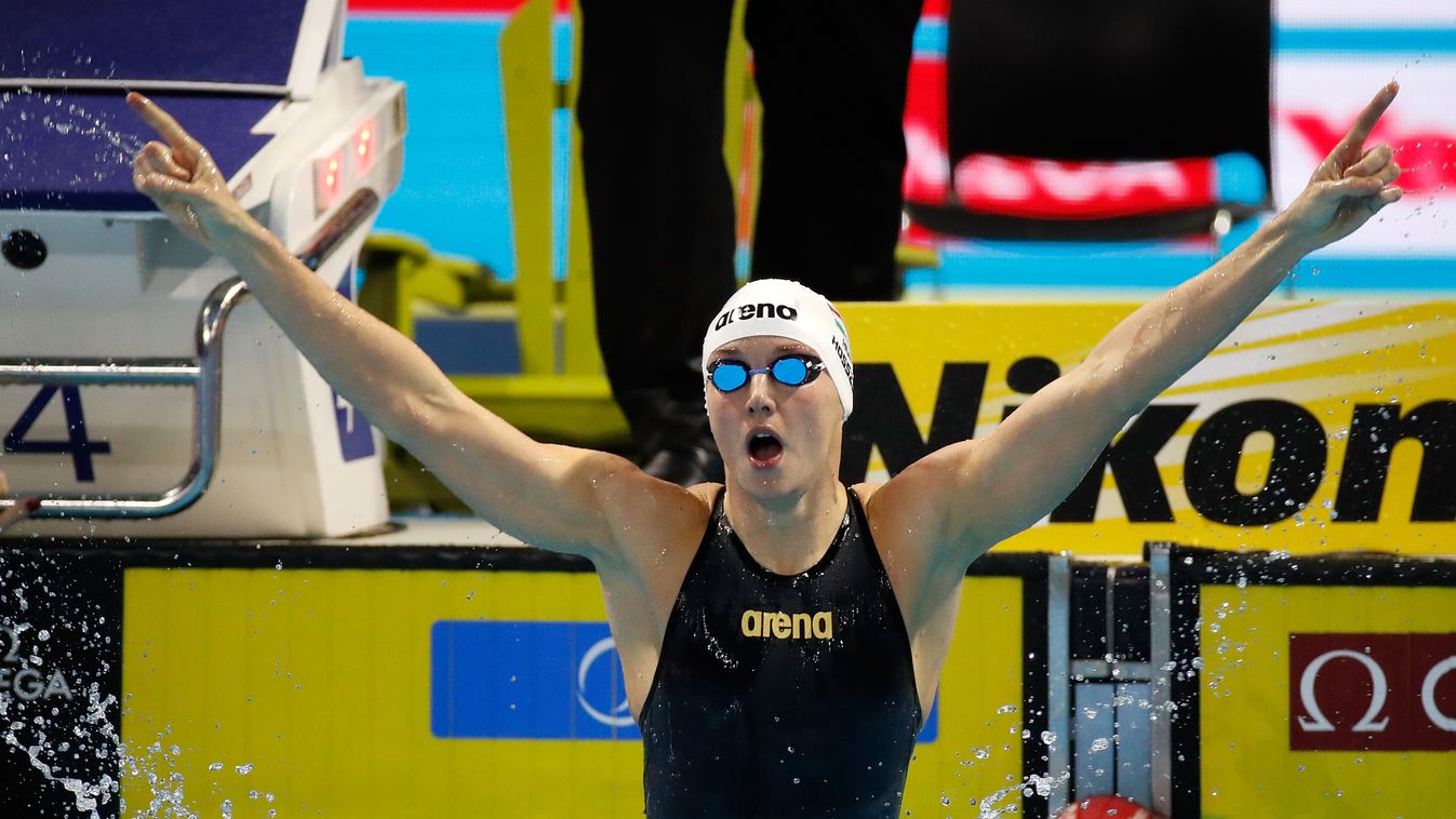13th FINA World Swimming Championships (25m) - Day 6 GettyImageRank2 Success SPORT HORIZONTAL Waist Up Hungary Swimming Canada Ontario - Canada Butterfly Stroke ADULT COMMEMORATION Women Photography Windsor - Ontario 100 Meter Final Round FINA Katinka Hos