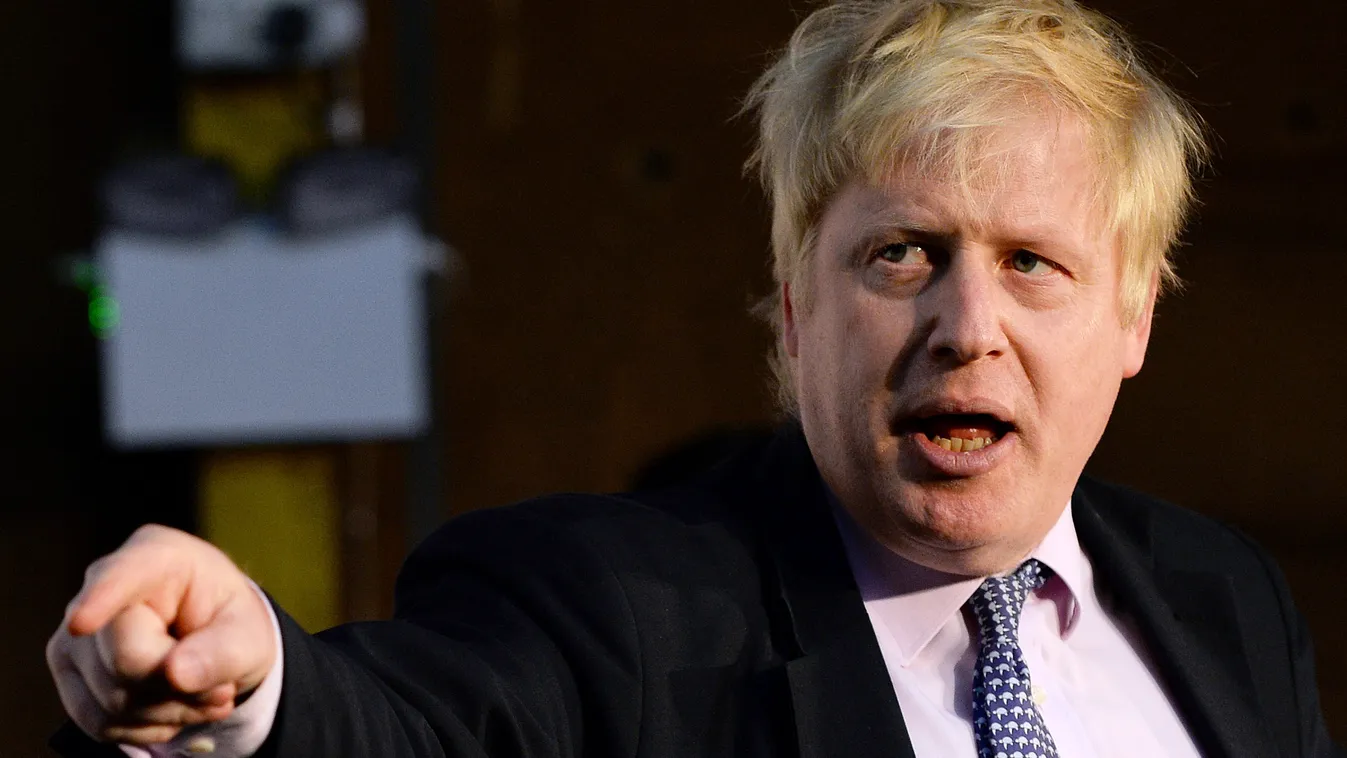 voting election Horizontal London Mayor and Conservative MP for Uxbridge and South Ruislip, Boris Johnson addresses campaigners during a rally for the "Vote Leave" campaign, the official 'Leave' campaign organisation for the forthcoming EU referendum, in 