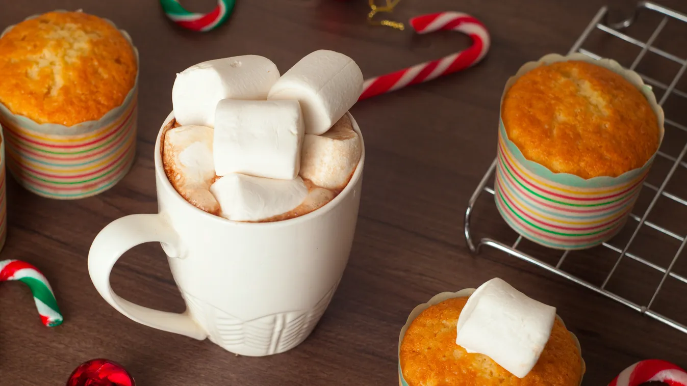 muffin mikulás karácsony pillecukor kávé marshmallow télapó tél forró csokoládé csoki 