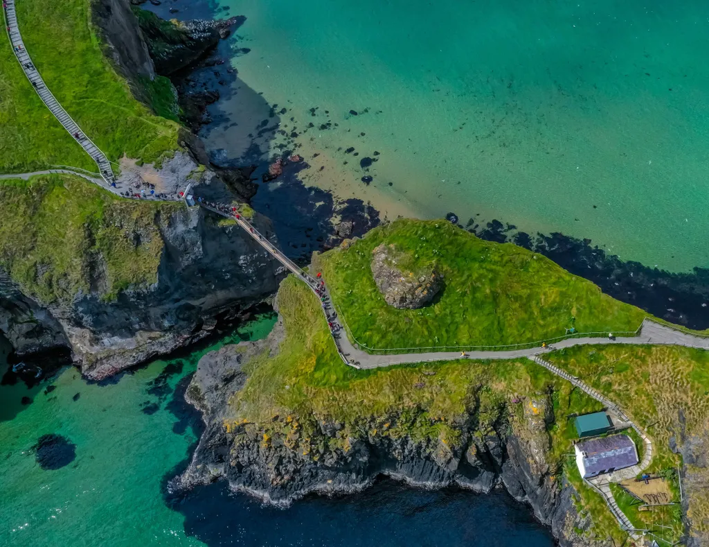 Carrick-A-Rede, Rope, kötélhíd, Ír-sziget, Carrick, sziget, Írország, 