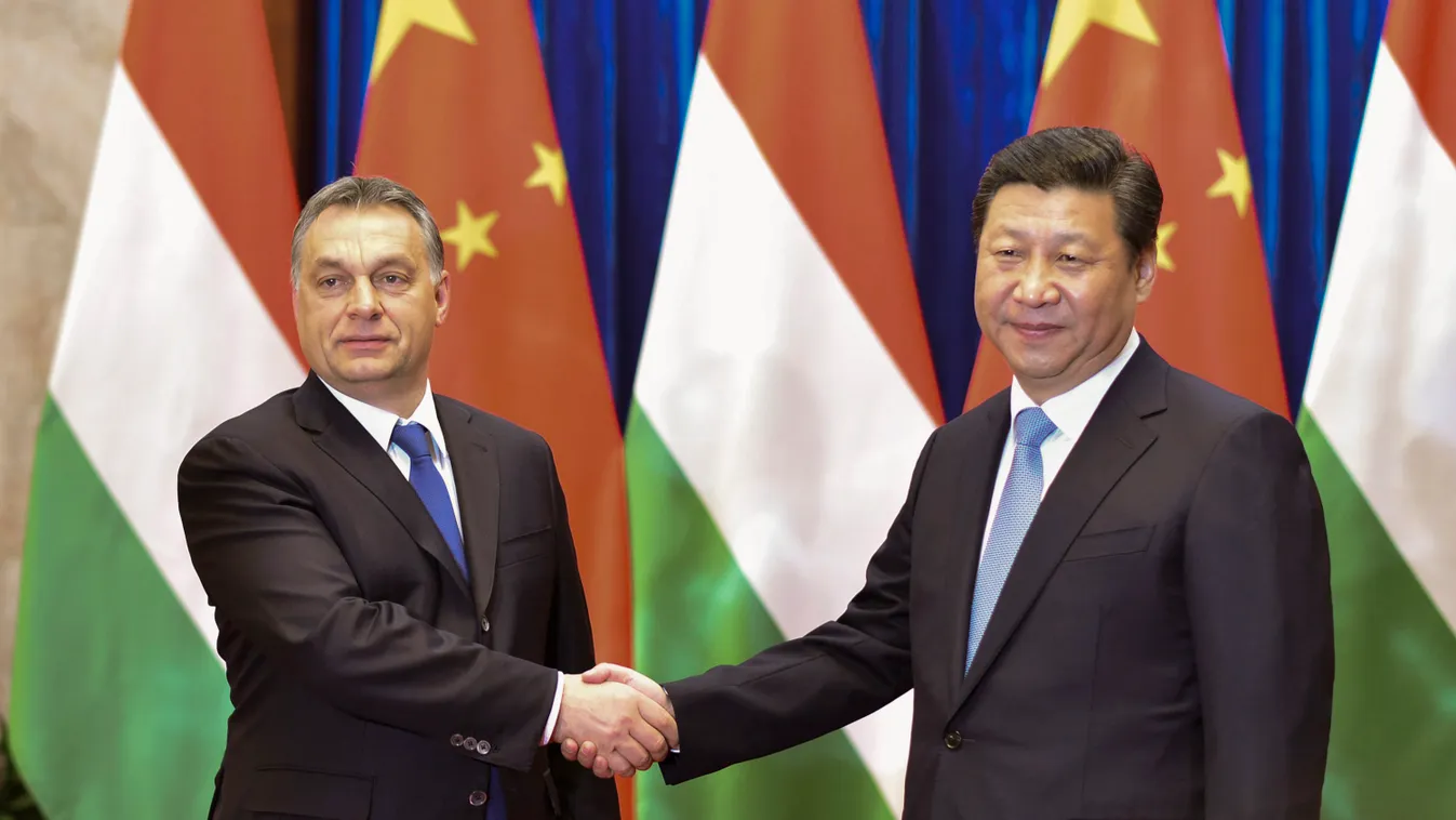 kína, peking, orbán viktor, üzleti út, Hszi Csin-ping és Orbán Viktor 