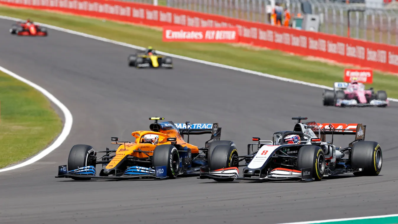 Forma-1, Brit Nagydíj, Lando Norris, Romain Grosjean, McLaren, Haas 