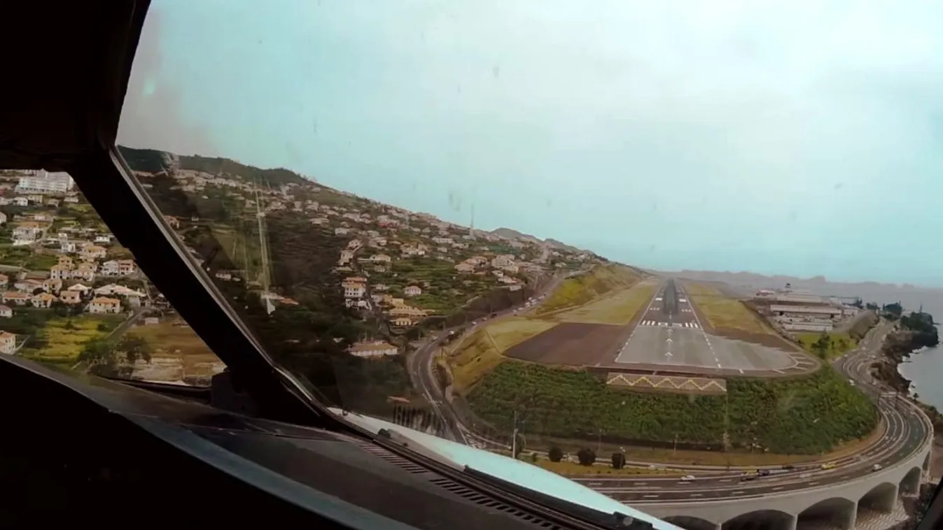 Madeira Funchal repülőtér leszállás 