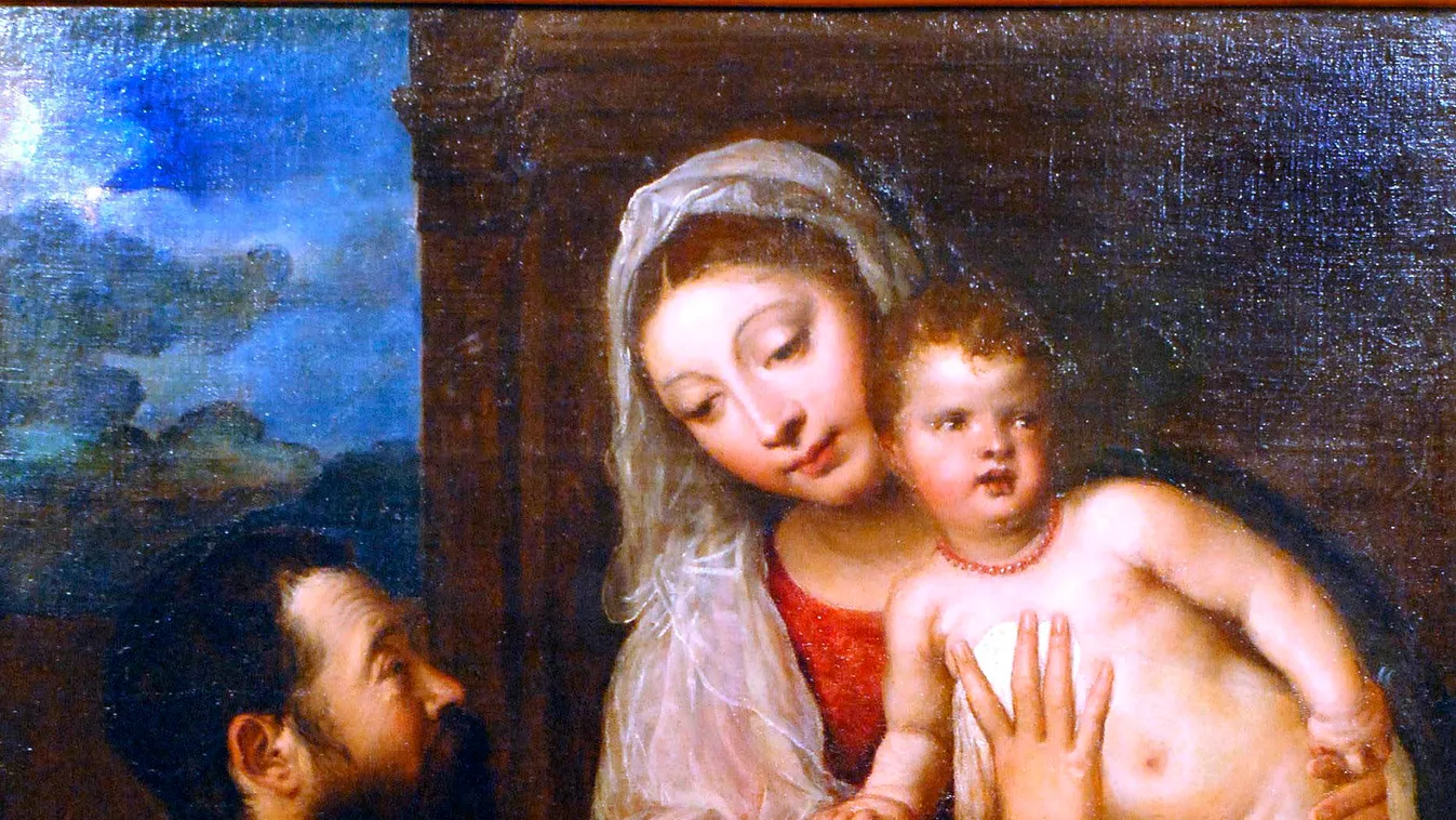 MŰALKOTÁS festmény Pécs, 2009. január 6.
Tiziano Vecellino: Mária gyermekével és Szent Pállal című festménye a pécsi Művészetek és Irodalom Háza kiállítótermében. A magángyűjtő tulajdonát képező, a Szépművészeti Múzeumban letétbe helyezett festményt a múz