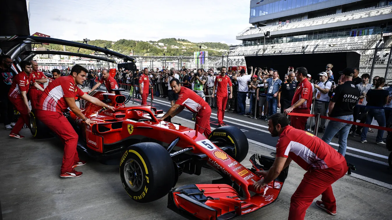 Előkészületek a Forma-1-es  Orosz Nagydíjra, Sebastian Vettel, Scuderia Ferrari 