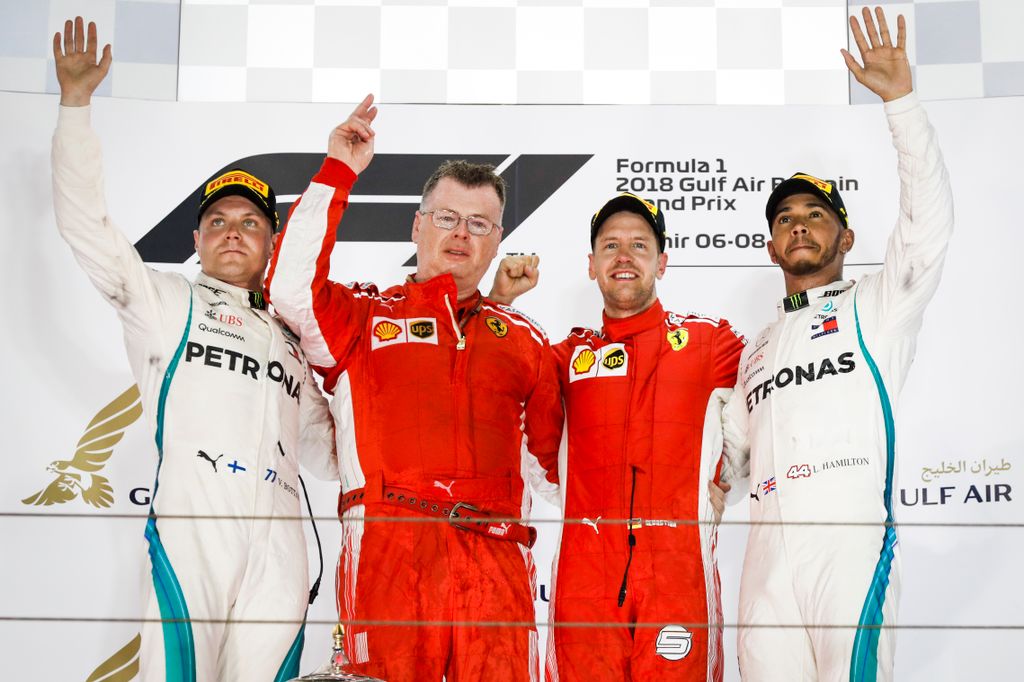 A Forma-1-es Bahreini Nagydíj, Sebastian Vettel, Scuderia Ferrari, Valtteri Bottas, Lewis Hamilton, Mercedes-AMG Petronas 
