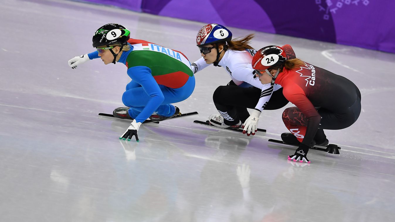 2018 Winter Olympics. Short track speed skating. Day two Olympics landscape HORIZONTAL 2018 2018 Winter Olympics XXIII Olympic Winter Games PyeongChang 2018 
