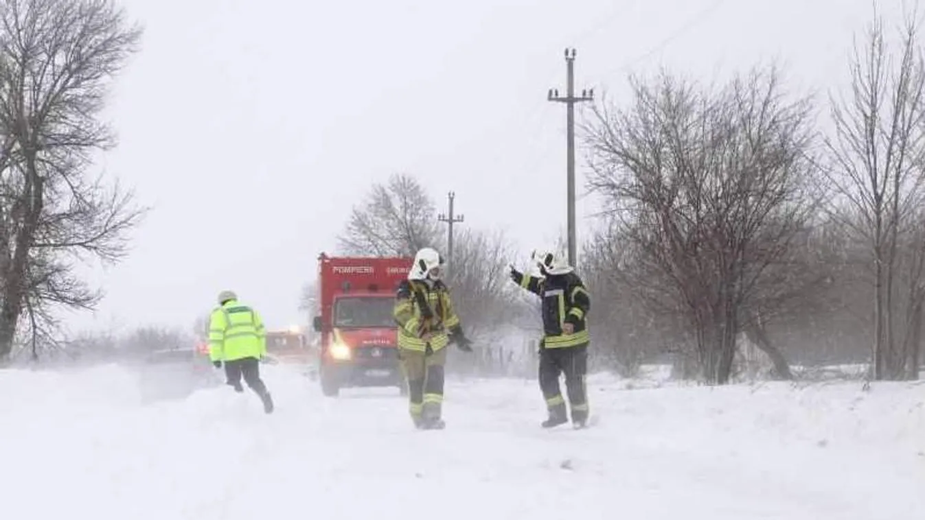 Románia egyharmadát megbénították a hóviharok. 