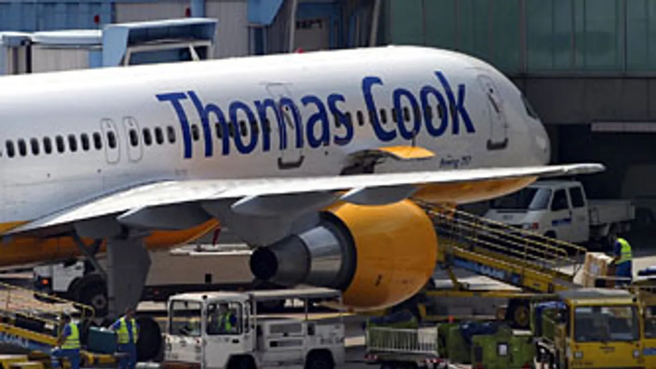 A Thomas Cook Airlines repülőgépe Frankfurtban 