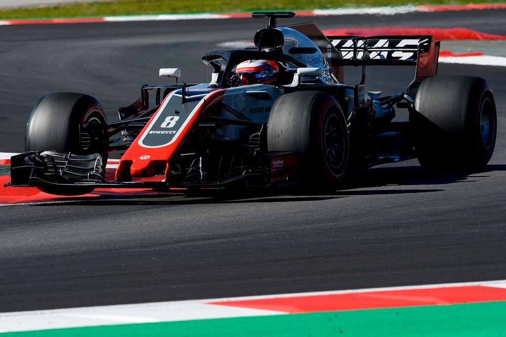 A Forma-1 előszezoni tesztje Barcelonában - 6. nap, Romain Grosjean, Haas F1 Team 
