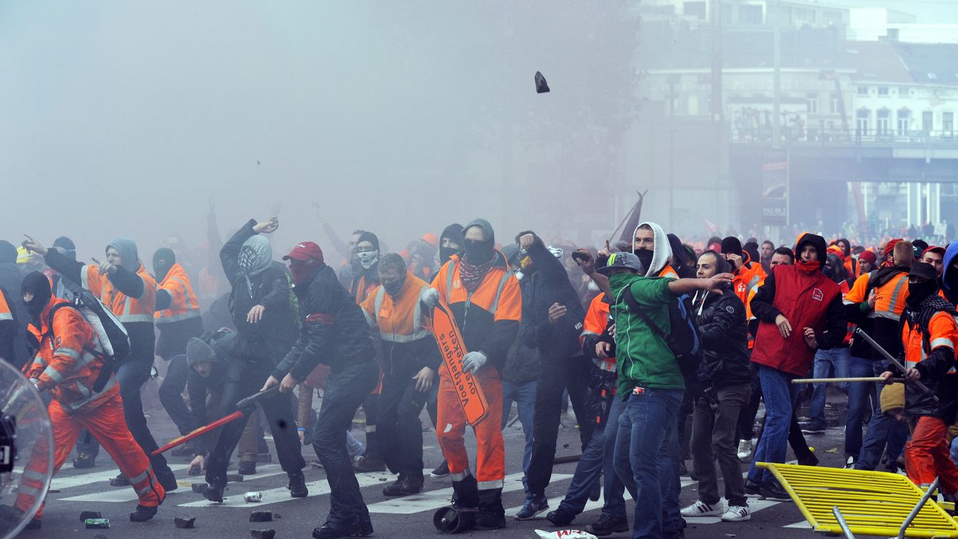 tüntetés brüsszel 