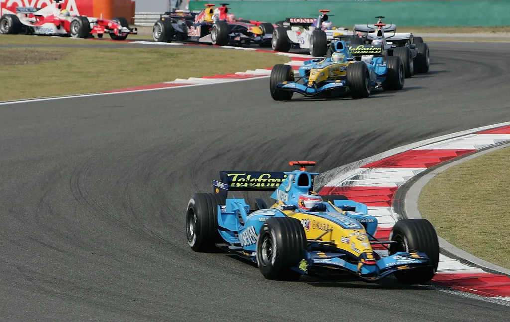 Forma-1, Kínai Nagydíj, 2005, rajt, Fernando Alonso, Renault 