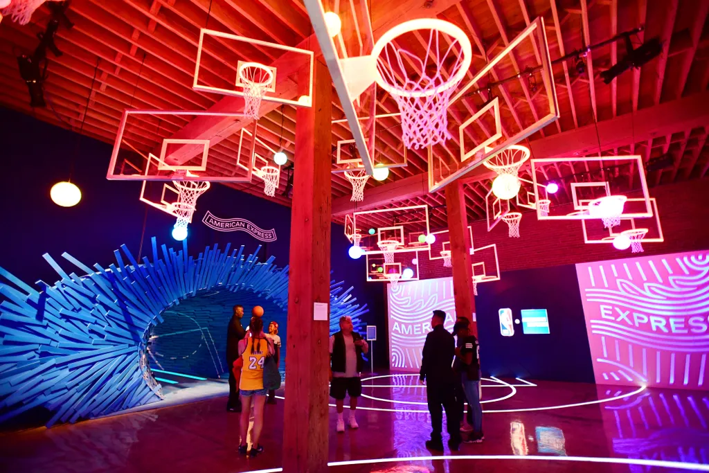 American Express Experience at NBA All-Star Weekend 2018 GettyImageRank3 HORIZONTAL USA California City Of Los Angeles Photography Arts Culture and Entertainment Atmospheric View American Express Experience NBA All-Star Weekend 2018 