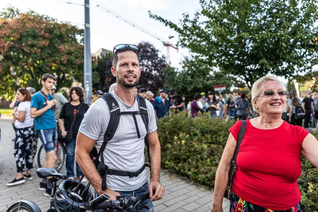 Demokrácia napi tüntetés, Budapest, 2023.09.15. oktatás, tanulás, tanítás, tanító, diák, tanár, Tordai Bence 